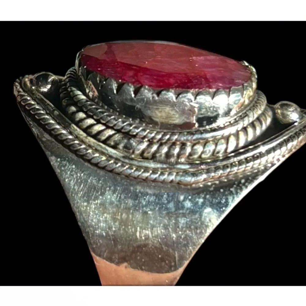 Ruby and 925 Silver Ring New